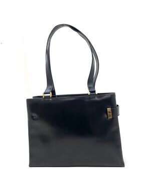 Gucci Handbag Leather Black Tote GG Business
